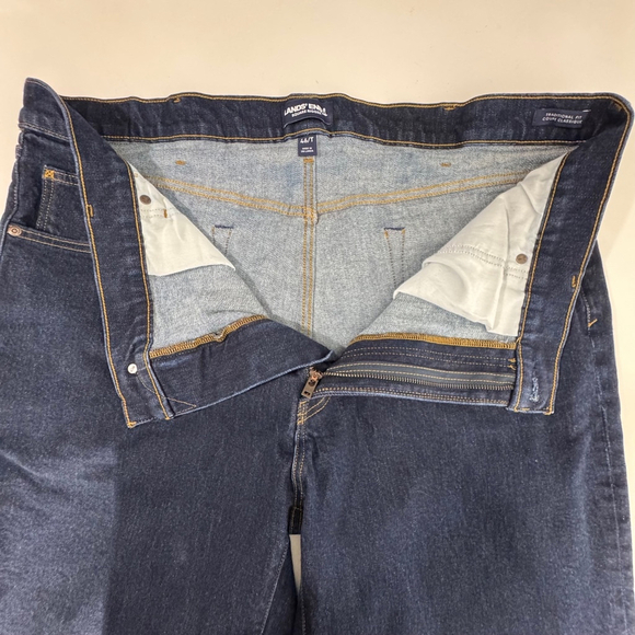 Lands’ End Square Rigger Men’s Jeans Size 46/T Classic Fit Dark Indigo Jeans - Picture 4 of 15